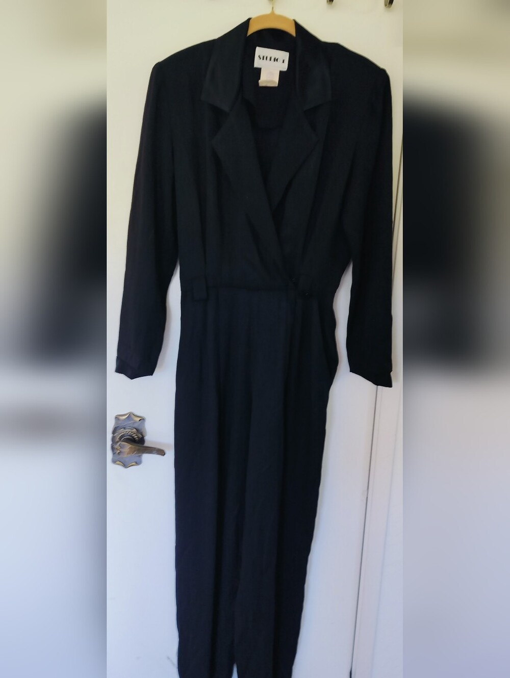 Vintage Studio I Black Jumpsuit  Size 10 Viscose Blend Made in USA